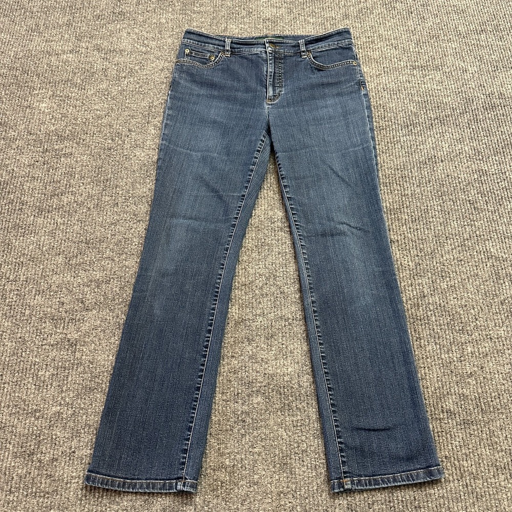 Lauren Jeans Co. Heritage Womens 8 Blue Denim Cotton Blend Mid Rise LRL